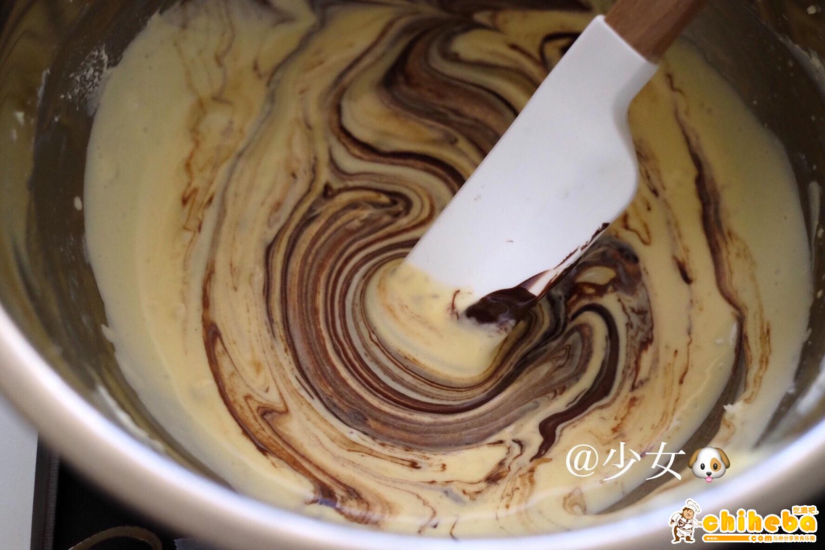 <LeTao> 巧克力双层芝士蛋糕配方大公开！！的做法 步骤7